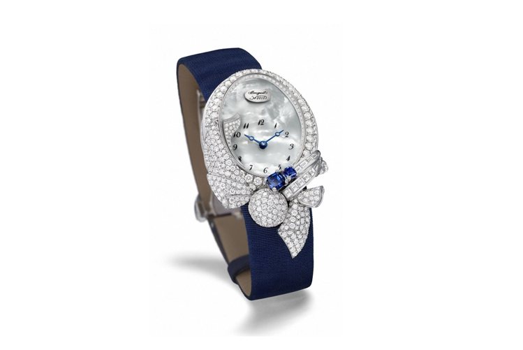 寶璣Volants Reine de Naple高級珠寶表，412萬9,000元。圖／Breguet提供