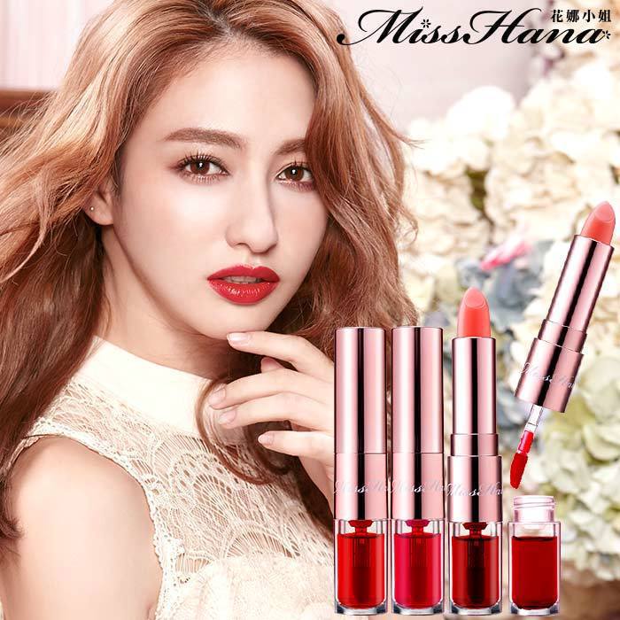 Miss Hana花娜小姐與韓國化妝品工廠COSMECCA合作，推出雙頭持久唇露豐潤唇膏。圖／86小舖提供