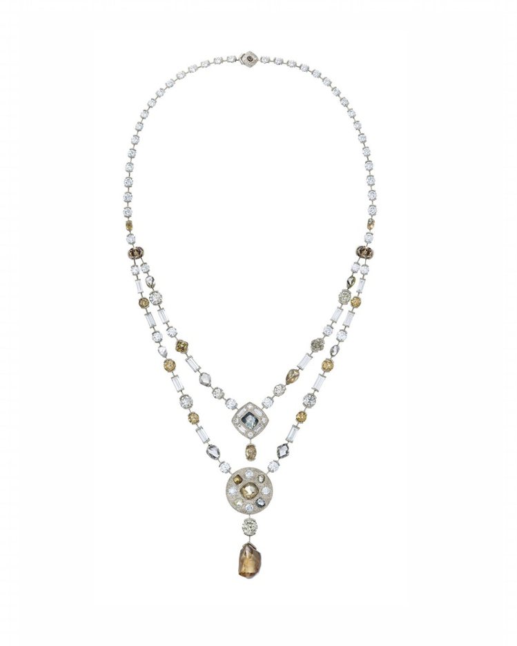 De Beers Talisman高級珠寶系列鑽石項鍊，1,255萬元。圖／De Beers提供