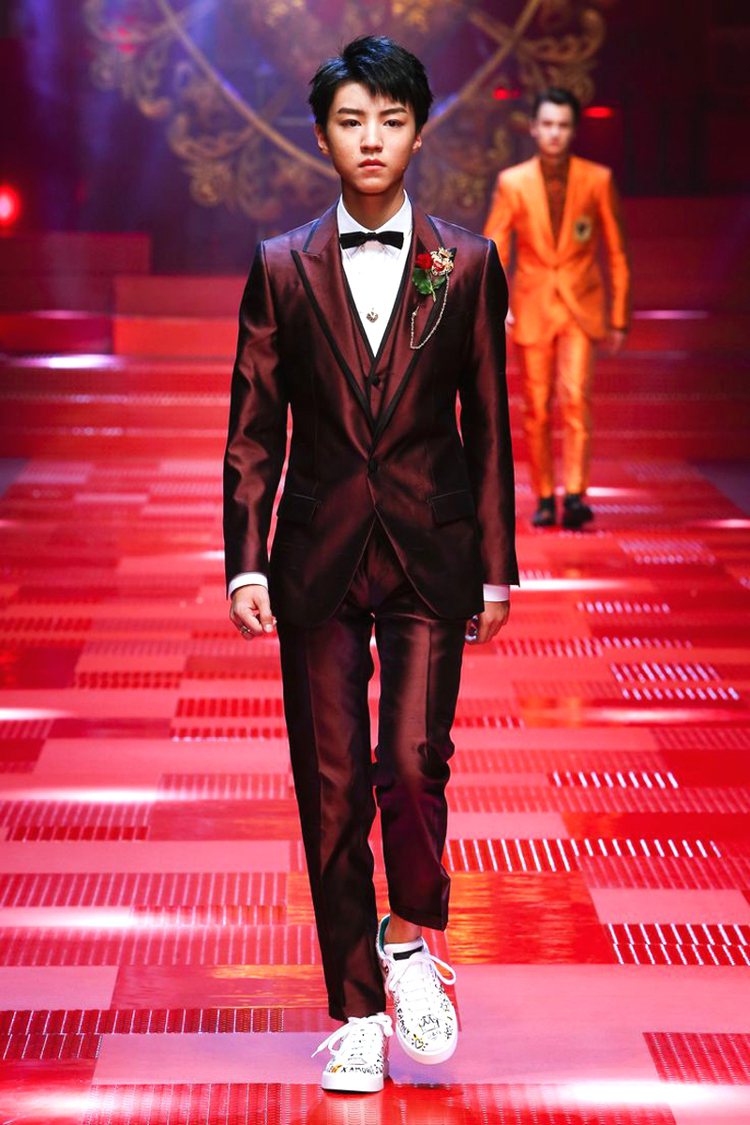 王俊凱成為Dolce & Gabbana的春夏男裝秀開場模特兒。圖／Dolce & Gabbana提供
