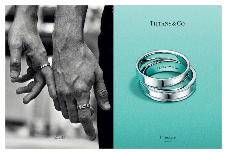 趕在情人節前夕Tiffany & Co.推出全新TiffanyLove形象廣告照片，頌揚世間無分性別或年齡，獨一無二的愛。圖／Tiffany提供