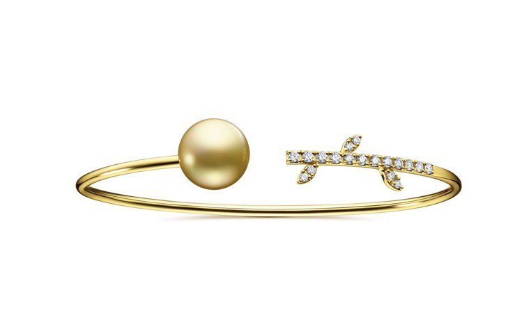 TASAKI kugel 南洋珍珠鑽石黃金手環，15萬1,000元。圖／TASAKI提供