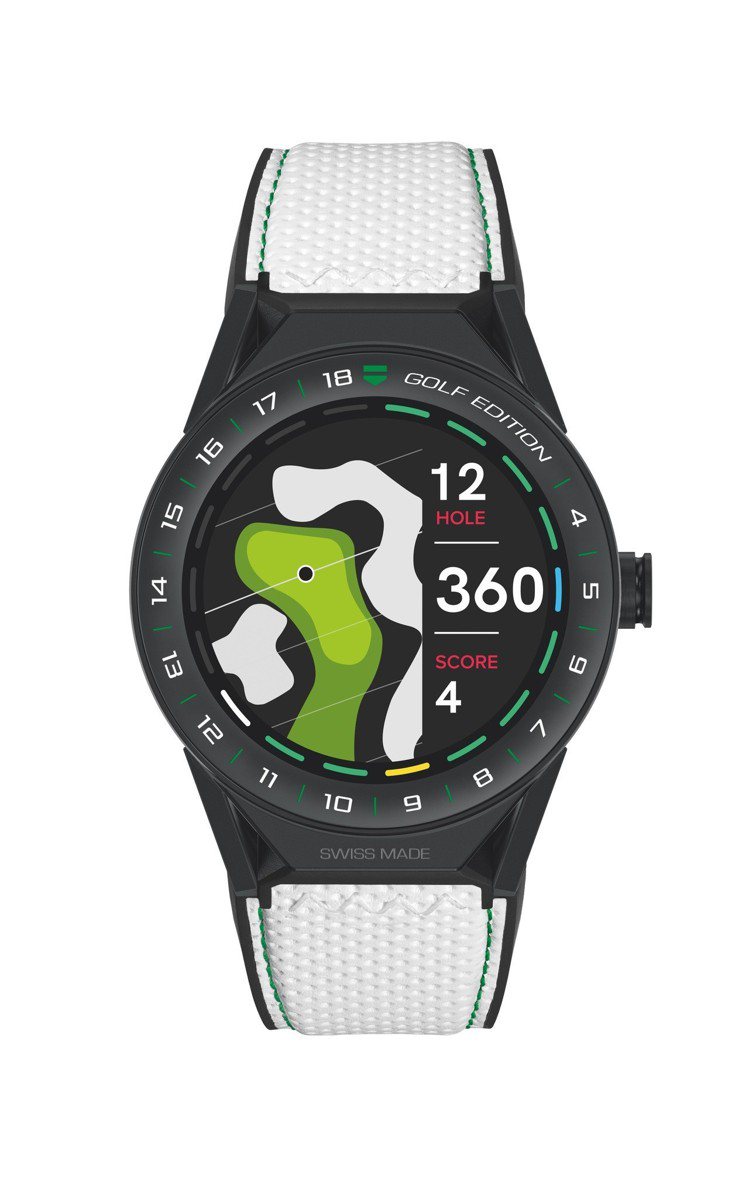 TAG Heuer Connected Modular智能腕表高爾夫特別版，61,900元。圖／泰格豪雅提供