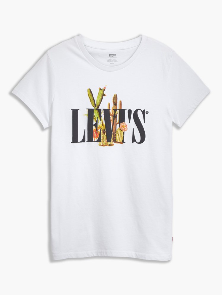 Levi's熱帶印花Serif Logo女款T恤1,190元。圖／Levi's提供