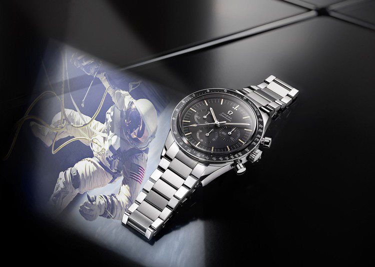 非限量的OMEGA超霸登月321機芯不鏽鋼腕表，見證了一段50年前的不朽傳奇。圖 / OMEGA提供。