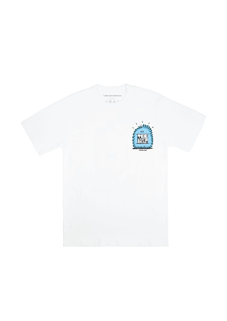 「團長」與「副團長」小怪獸國際聯名系列經典棉質T恤(副團長款)，1,980元。圖／團團提供