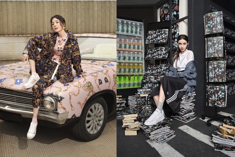 adidas Originals與HER Studio合作，打造系列女裝，並找來形象大使楊冪、Angelababy一同演繹。圖／adidas Originals提供