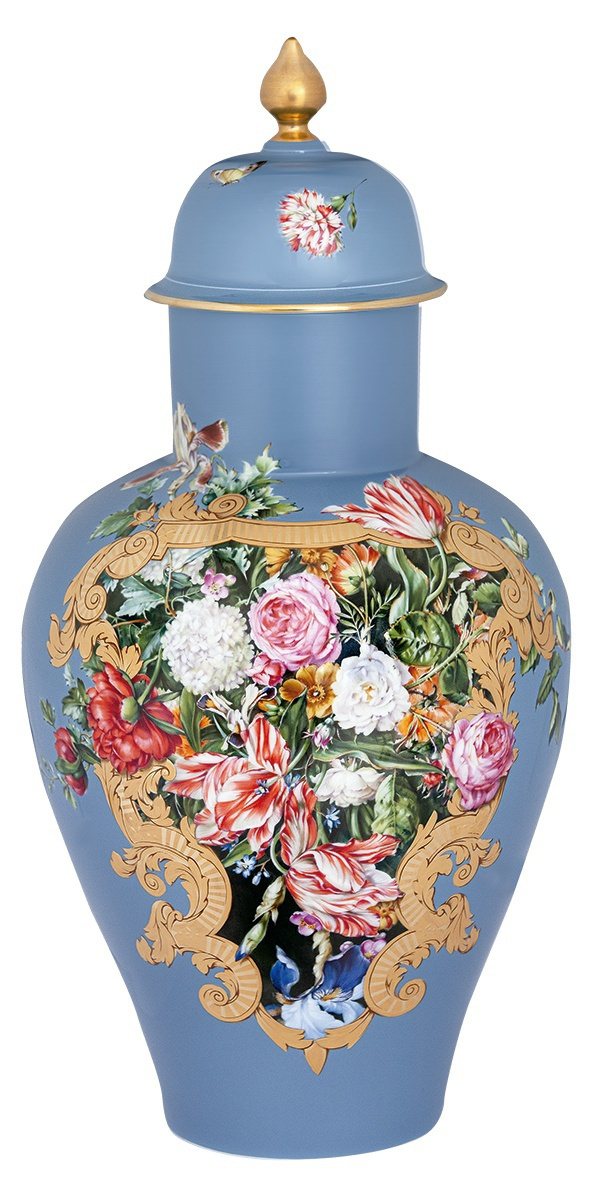 麥森「藍色真情」花瓶。圖／麥森提供 劉小川