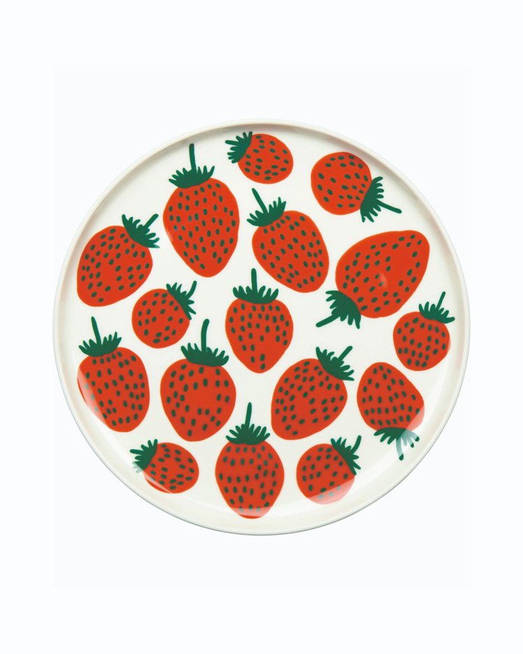 Mansikka印花餐盤，1,350元。圖／Marimekko提供