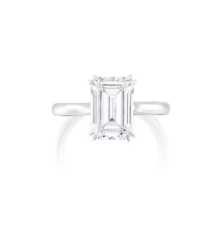 3.16克拉完美無瑕Type IIa鑽石鑽戒，估價55萬港元起。圖／富藝斯提供