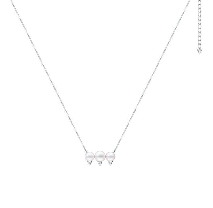 TASAKI danger neo diamonds pave珍珠鑽石項鍊，95,200元。圖／TASAKI提供