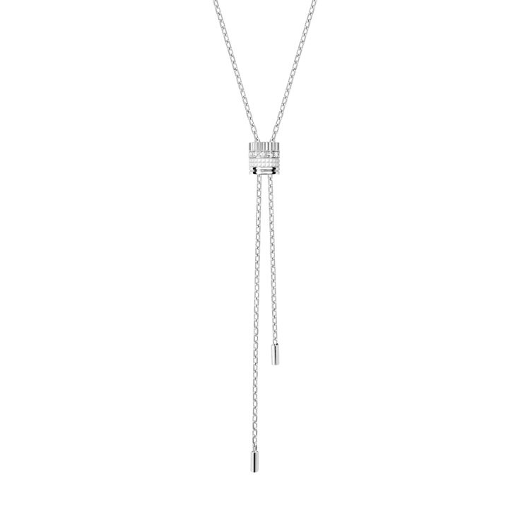 Quatre Double White系列長項鍊，白金、白色陶瓷、鑽石，21萬1,000元。圖／Boucheron提供