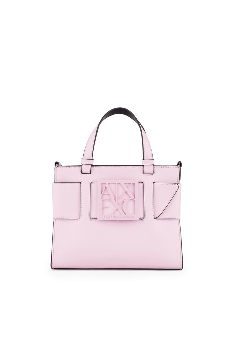 AX Armani Exchange粉色肩背提包，7,780元。圖／Giorgio Armani提供