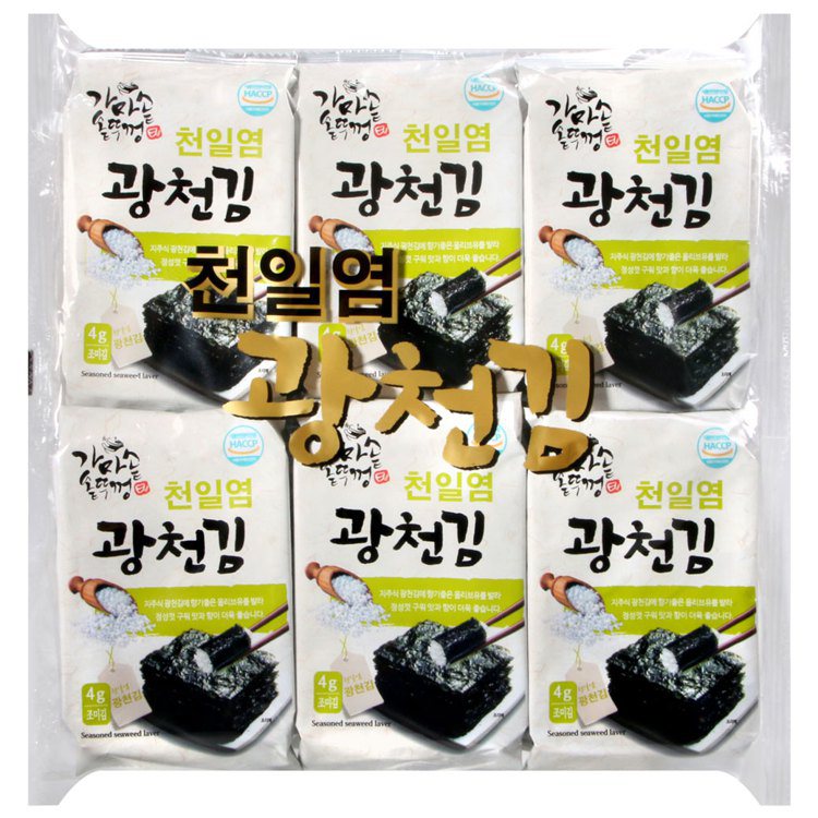 韓國天日鹽海苔（4g 12入）X 3，PChome 24h購物即日起至5月24日特價299元，平均一包只要8.4元。圖／PChome 24h購物提供