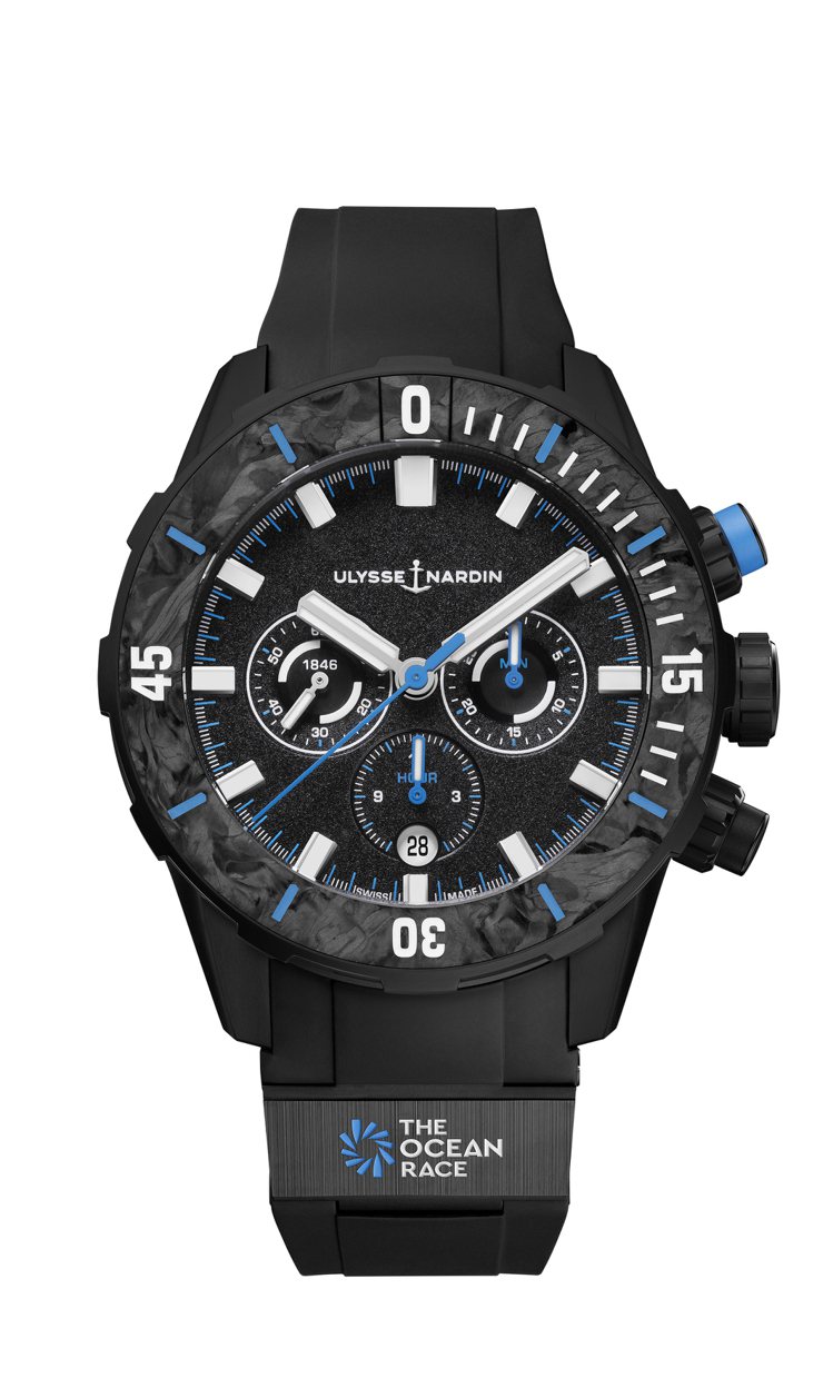 Diver潛水系列世界環球帆船賽計時碼表，48萬元。圖／Ulysse Nardin提供