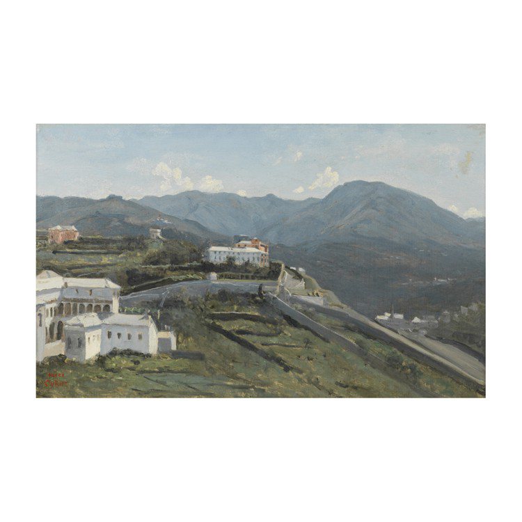 Camille Corot，《熱那亞，亞平寧山脈》，約1834年作，估價約10萬歐元起。圖／邦瀚斯提供
