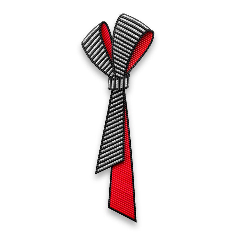 Tie the Knot別飾，鎂金屬、生物醋酸纖維與白金鑲鑽。圖／BOUCHERON提供