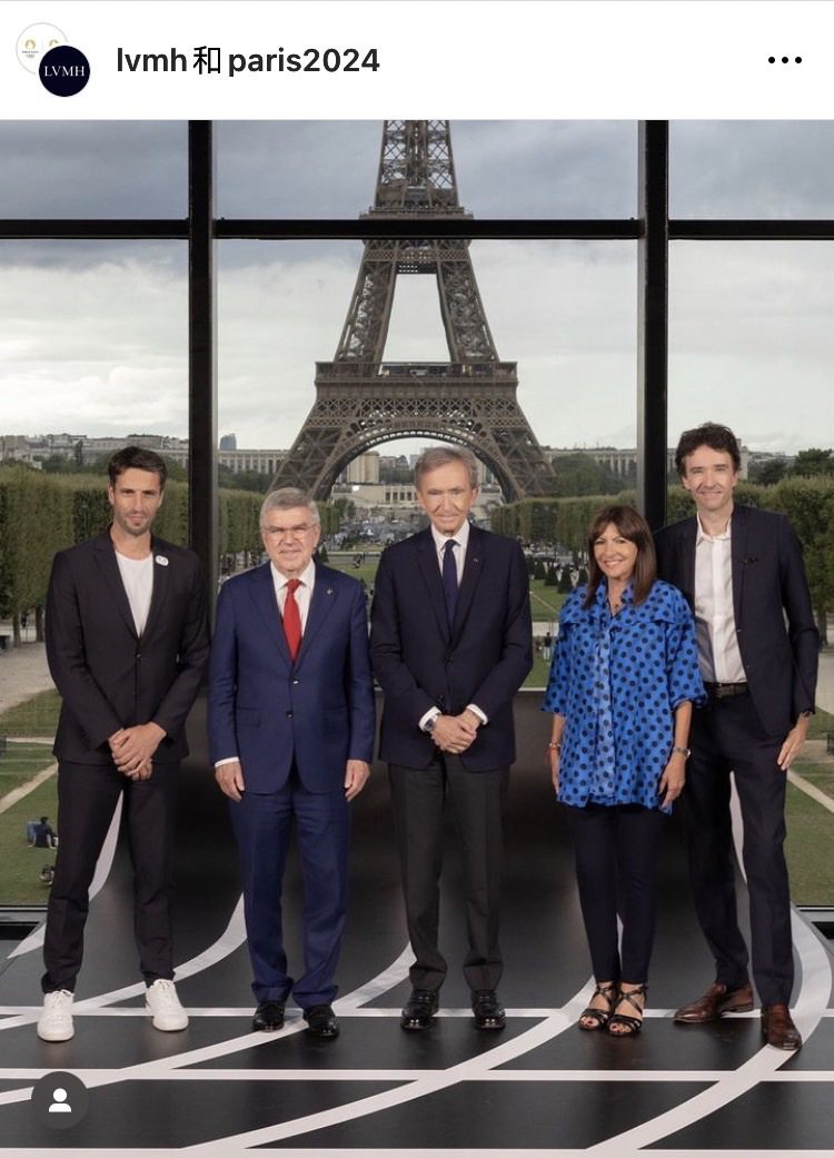 LVMH集團正式宣布成為2024年巴黎奧運會及帕奧會的合作夥伴。圖／摘自官方IG