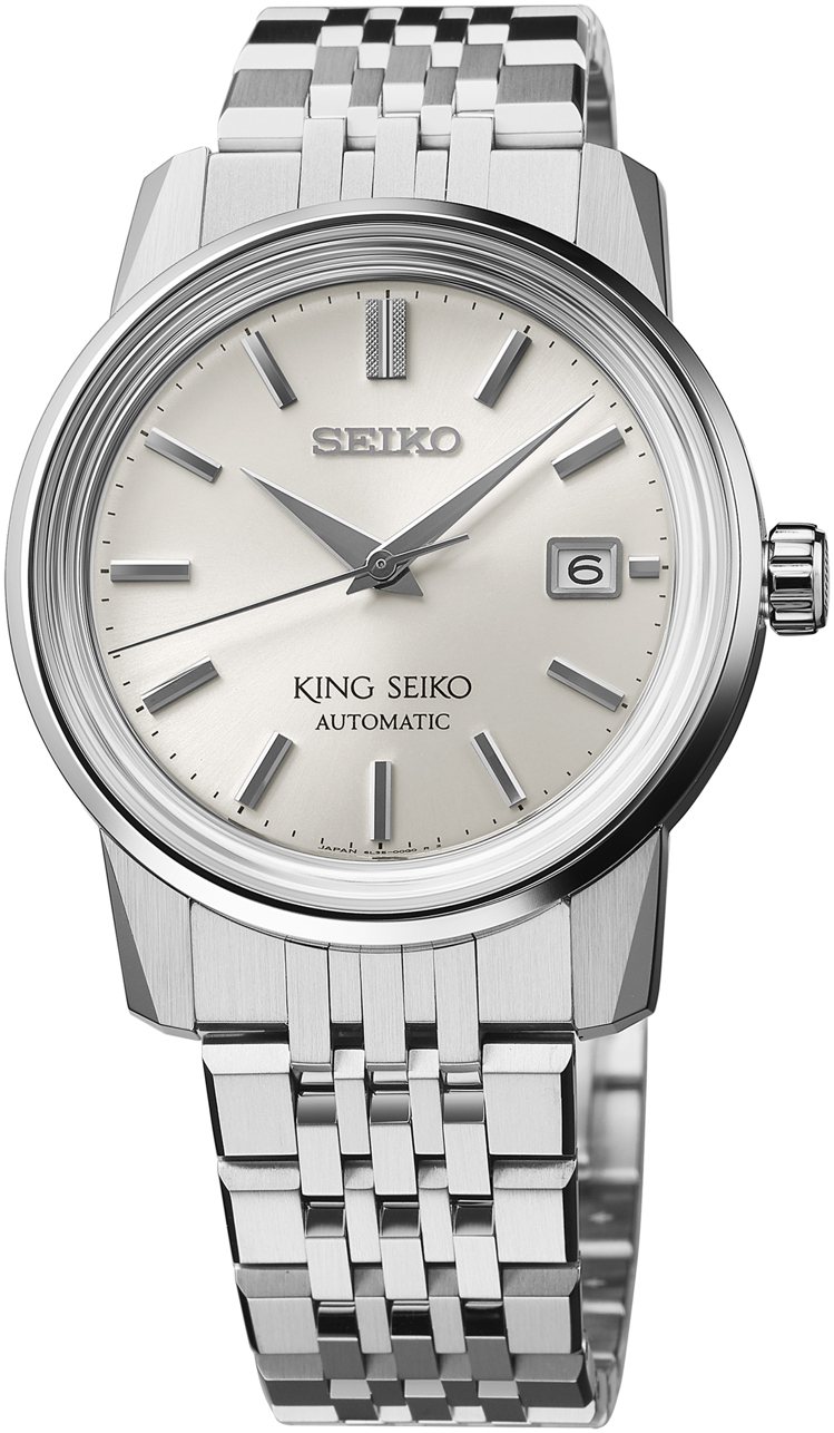 King Seiko 2023全新KSK復刻SJE089J1腕表，精鋼表殼與表鍊，搭載6L35機械機芯，約10萬8,000元。圖／Seiko提供