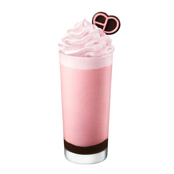 BLACKPINK 草莓巧克力風味星冰樂，160元起。圖／星巴克提供