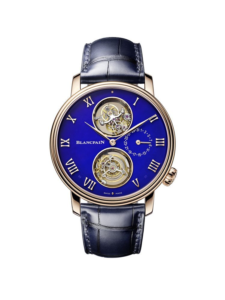 「World Masterpiece珠寶腕表大賞」Blancpain Villeret卡羅素陀飛輪腕表。圖／台北101提供
