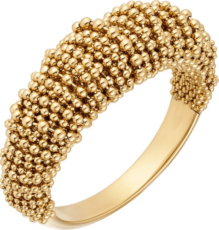 Cartier Libre-Tressage系列金珠手環，黃K金，190萬元。圖／卡地亞提供