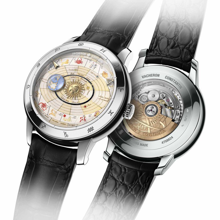 哥白尼天體球2460 RT腕表，一套三只全球限量10只，是江詩丹頓與台灣藏家借展、特別呈獻。圖／江詩丹頓提供