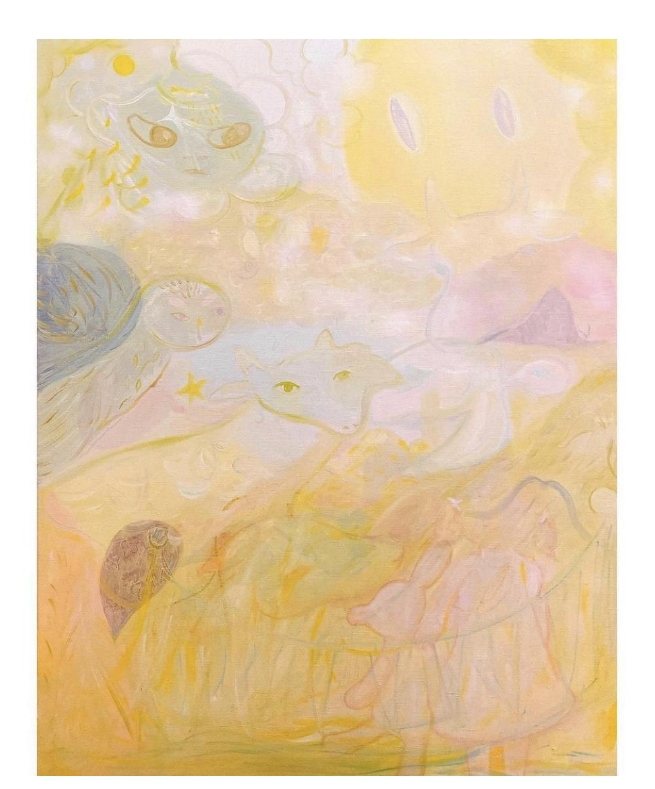 Ariel Huang作品《Farewell》2021 / 180x200cm / Oil on canvas。圖／藝術家 Ariel Huang 提供