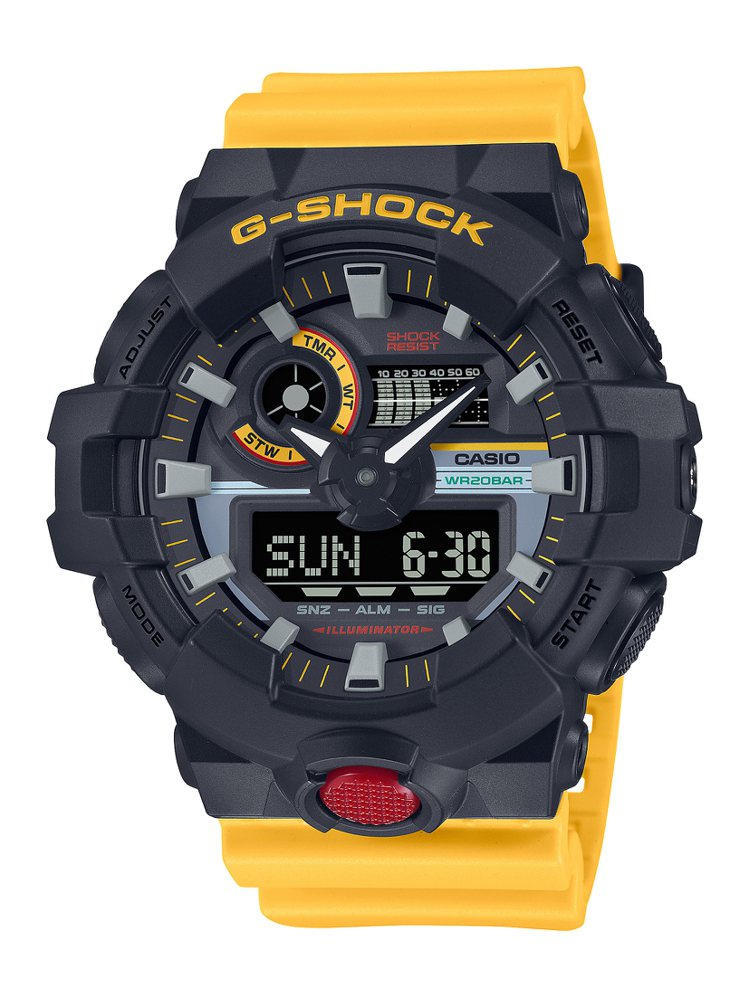 G-SHOCK MIX TAPE系列GA-700MT-1A9腕表，3,900元。圖／CASIO提供