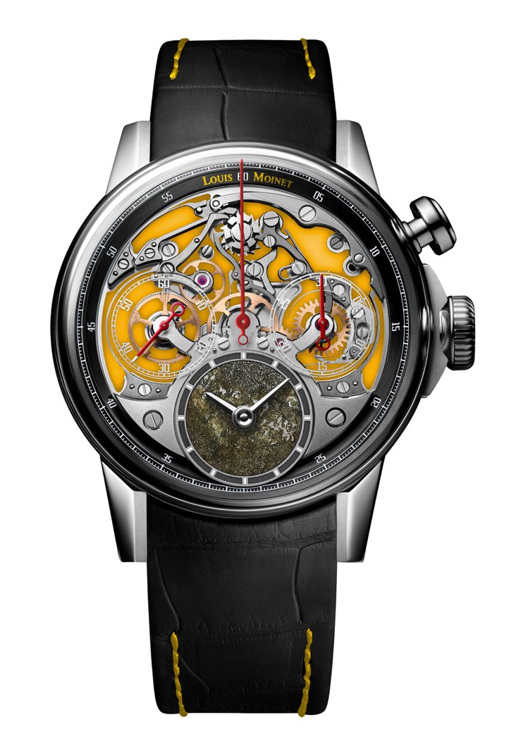 Louis Moinet Memoris Meteorite計時碼表SHH特別版腕表，全球限量12只，訂價約128萬8,000元。圖／SHH提供