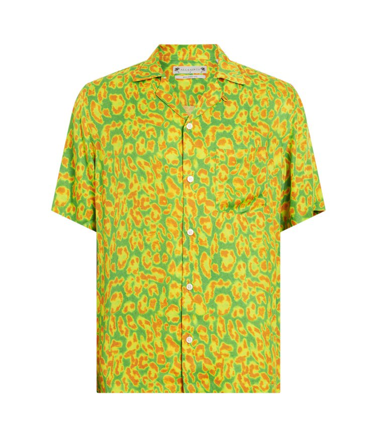 AllSaints男裝LEOPAZ 印花襯衫，5,600元。圖／AllSaints提供