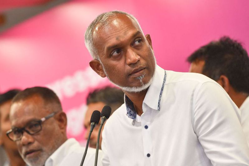 政治立場被認為親中的馬爾地夫總統穆伊祖（Mohamed Muizzu），在就任後的第2天要求印度撤離派駐在馬爾地夫軍事人員。圖／法新社