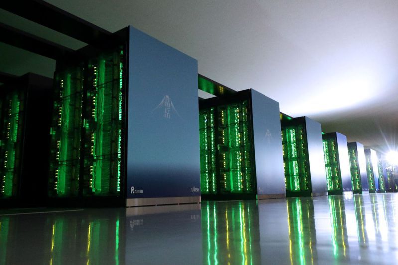 日本理化学研究所与富士通开发的超级电脑「富岳」。法新社(photo:UDN)