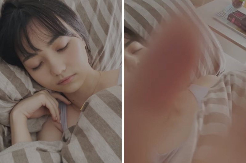 黑嘉嘉臉書一段14秒躺床影片，引發網友熱議。圖／擷自黑嘉嘉臉書粉專影片