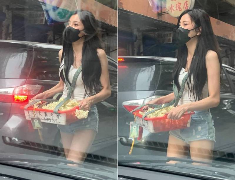 有網友在路上停等紅燈時，看到一名正妹端著玉蘭花沿途販售。 圖／翻攝自「爆廢1公社」