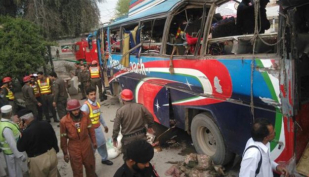巴基斯坦北部一辆巴士发生爆炸，共八人死亡，包括六名中国公民。图／取自搜狐网(photo:UDN)