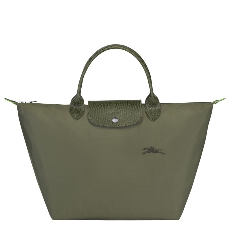 Le Pliage® Green系列手提包M (森林綠)，4,200元。圖／Longchamp提供