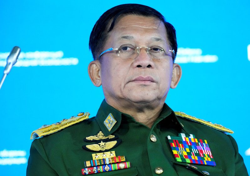 缅甸军政府领袖敏昂莱。（路透）(photo:UDN)