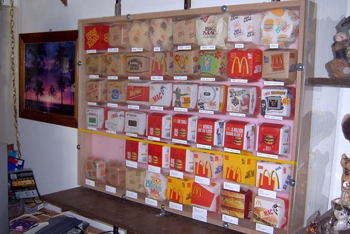 美國男性保留每一個大麥克漢堡包裝和收據，並按年份收藏及標示。圖／取自guinnessworldrecords