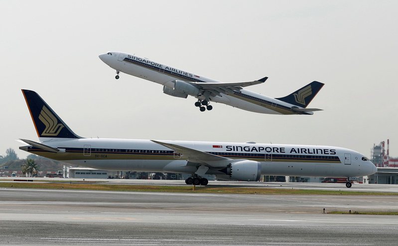 新加坡航空表示，99%的勤务中机组员和所有前线地勤人员都已接种完疫苗。 路透(photo:UDN)
