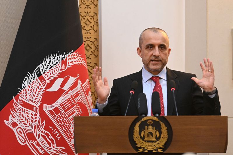 阿富汗前副总统沙雷在神学士夺权后自称是阿富汗合法看守总统。（法新社）(photo:UDN)