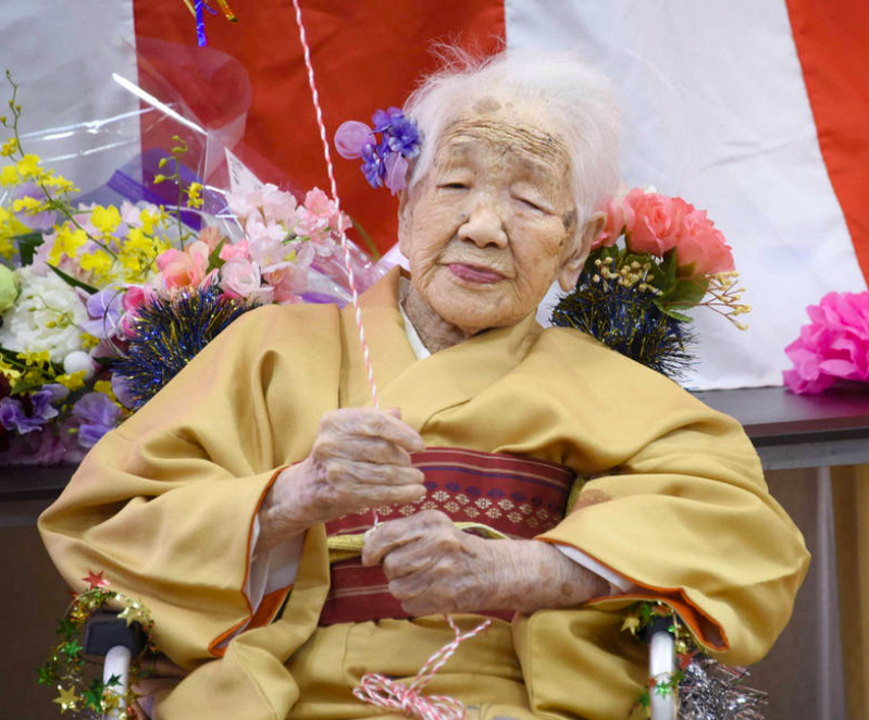 日本最高龄女性为福冈市的田中加子，今年满118岁，是目前全世界在世最年长者。路透(photo:UDN)