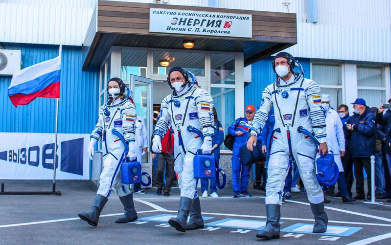 俄罗斯预定今天让一名女演员和导演升空，希望抢先美国开拍全球首部太空电影。图／法新社(photo:UDN)
