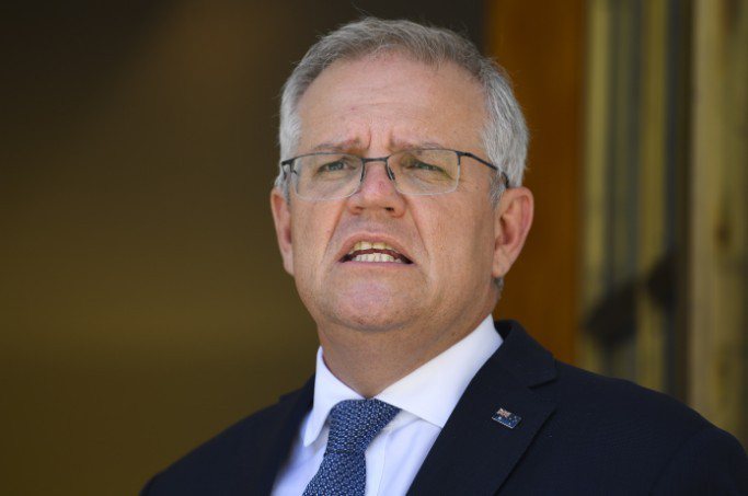 澳洲总理莫里森表示，澳洲将不会恢复封城的日子。欧新社(photo:UDN)