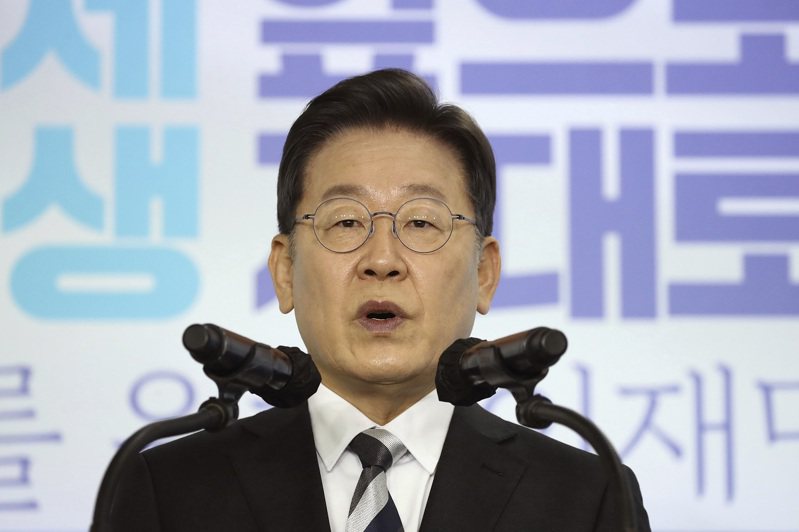 南韩执政党、共同民主党的总统候选人李在明，摄于4日。美联社(photo:UDN)