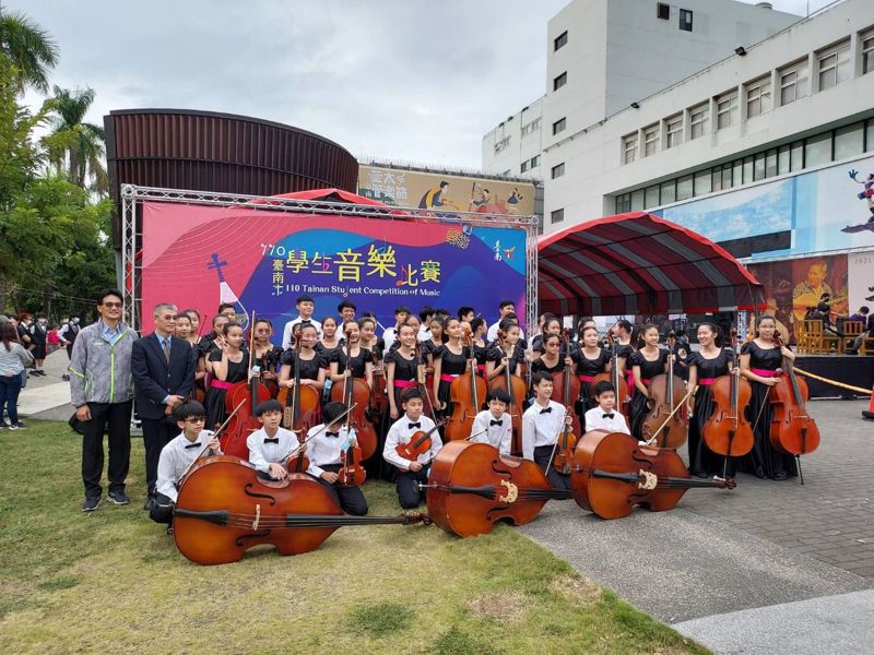 台南市後甲國中弦樂團取得全國賽資格，學生期待全國賽如期舉行，以爭取榮譽。圖／後甲國中提供