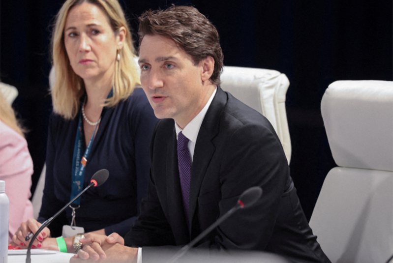 加拿大总理杜鲁道（Justin Trudeau）表示，验出新冠病毒阳性，为5个月内第2次染疫。 路透(photo:UDN)