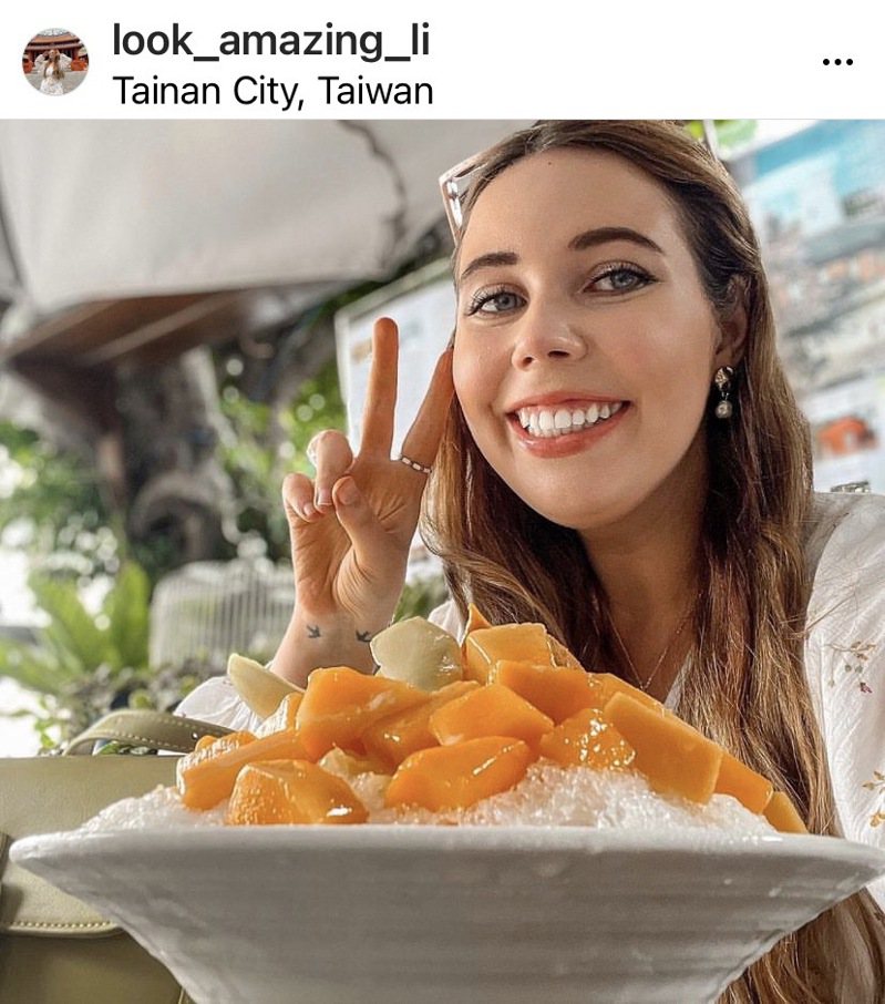 匈牙利籍網紅Li Taiwan用YT影片開箱台南美食之旅。圖／擷取畫面