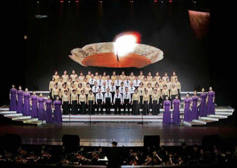 合唱部分是由熊师玲指导的台北佛光合唱团演出。图／佛光大学提供