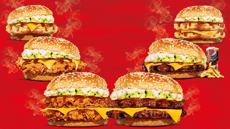 漢堡王「水牛城系列漢堡」將於1月4日起限時回歸，並有2款新品登場。圖／漢堡王提供